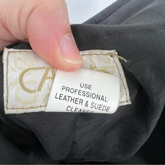 VTG Cache 100% Leather Black Pants *Altered* To Fit 0/2 - Picture 6 of 6